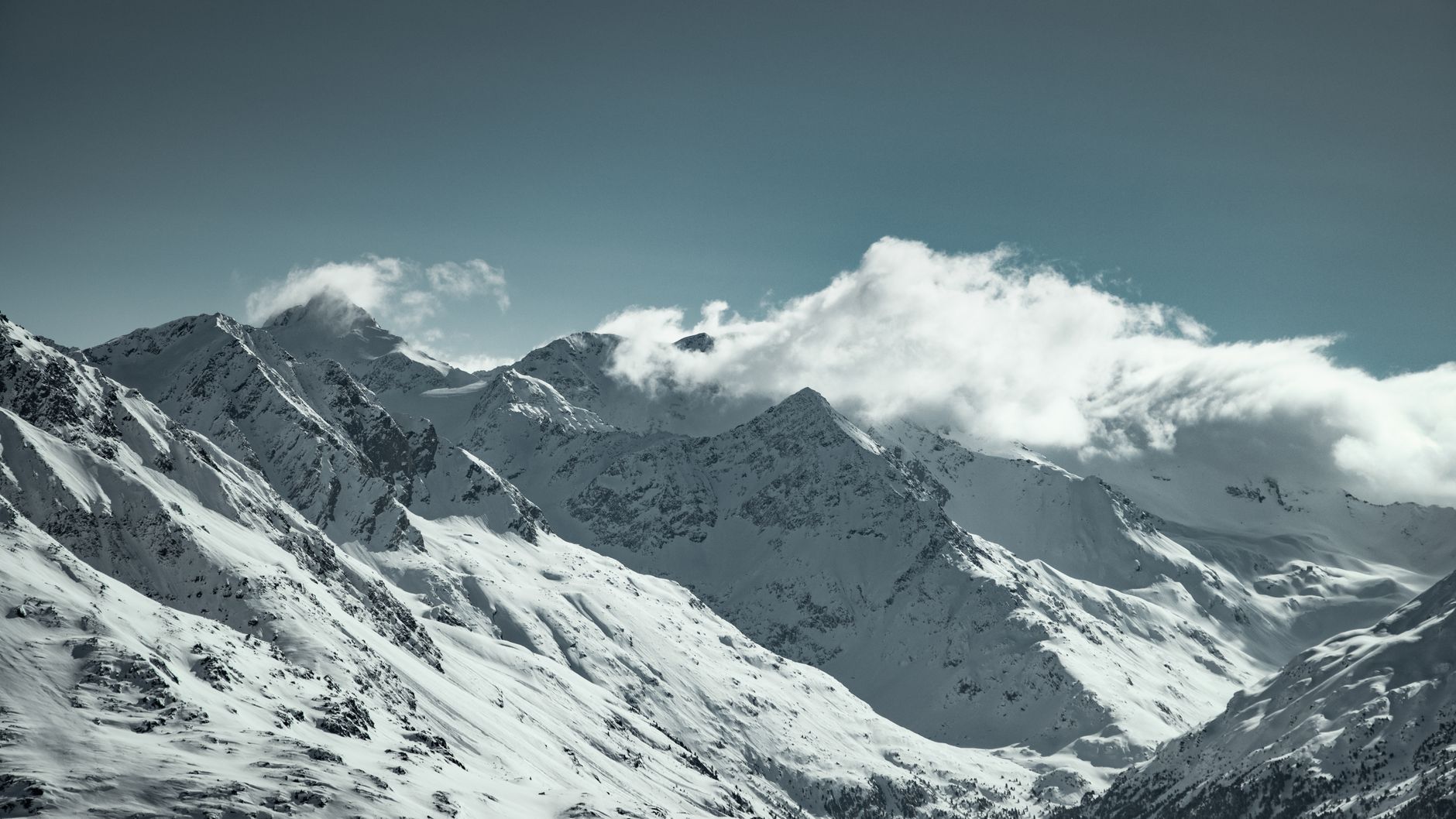 A breathtaking view of snow-covered mountains in Sölden, Tirol, Austria. — photograph by Tobi &Chris on Pexels